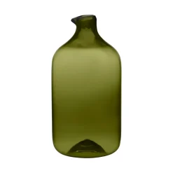Konstföremål*IITTALA Fågelflaska rak 94x183mm mossgrön
