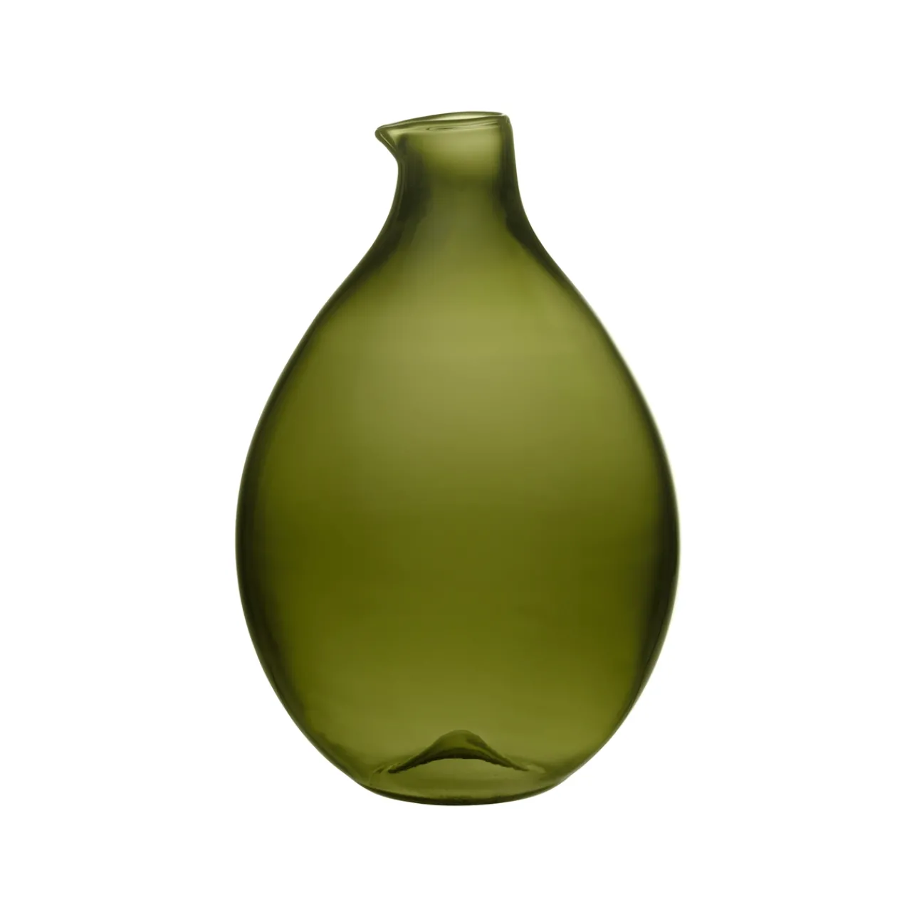 Konstföremål*IITTALA Fågelflaska rund 108x164mm mossgrön