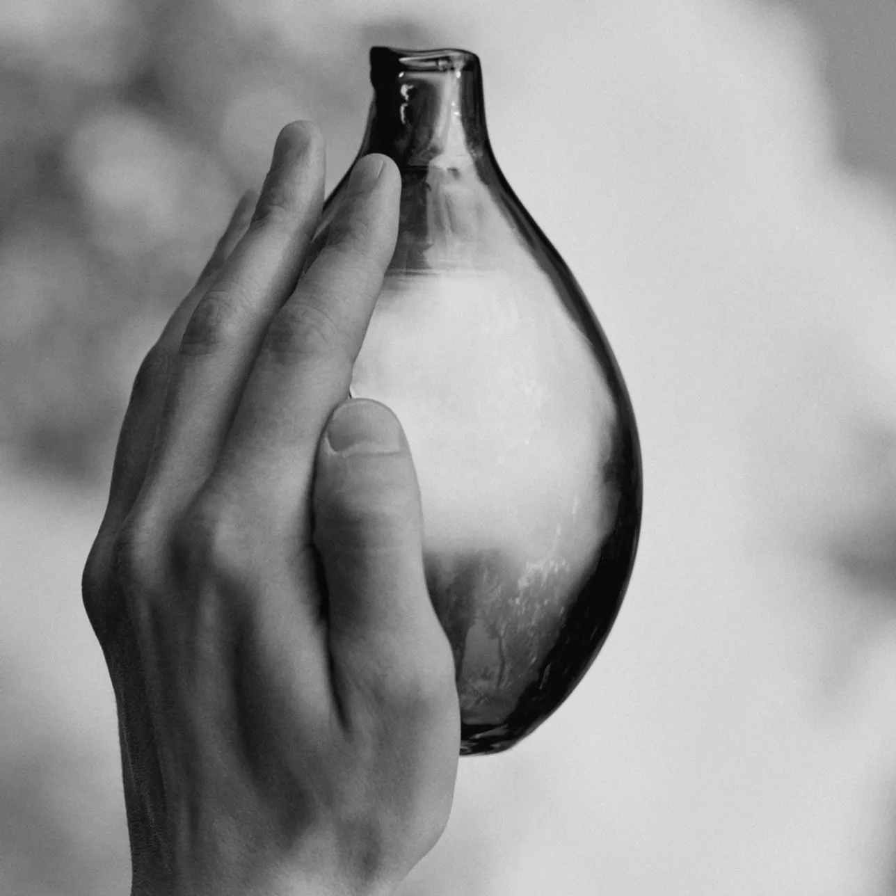 Konstföremål*IITTALA Fågelflaska rund 108x164mm mossgrön