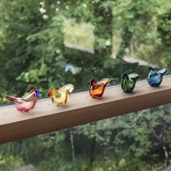 Birds By Toikka|Konstföremål*IITTALA Flugsnappare 95x60mm moss grön-koppar Mossgrön