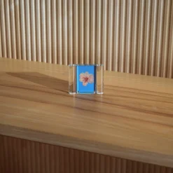 Glasdekoration*IITTALA Fotoram 76x64mm blå