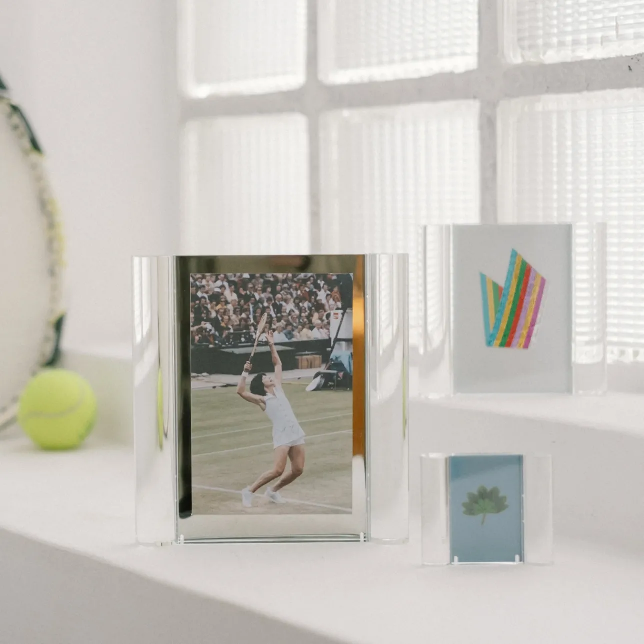 Glasdekoration*IITTALA Fotoram 76x64mm blå