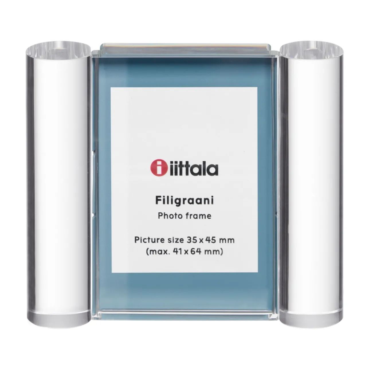 Glasdekoration*IITTALA Fotoram 76x64mm blå