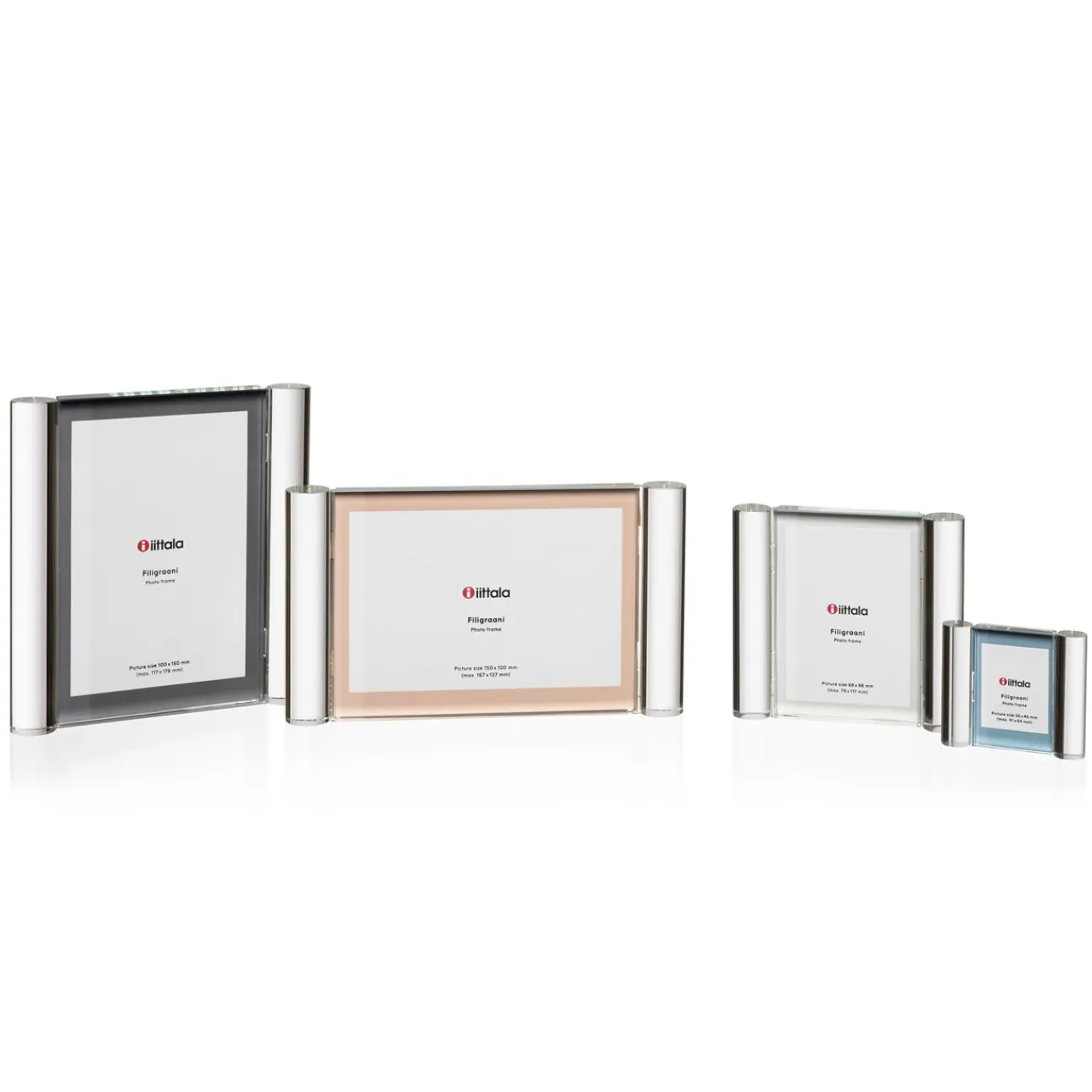 Glasdekoration*IITTALA Fotoram 76x64mm blå