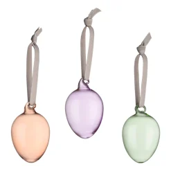 Glasdekoration*IITTALA Glas ägg 60mm, 3-set mix