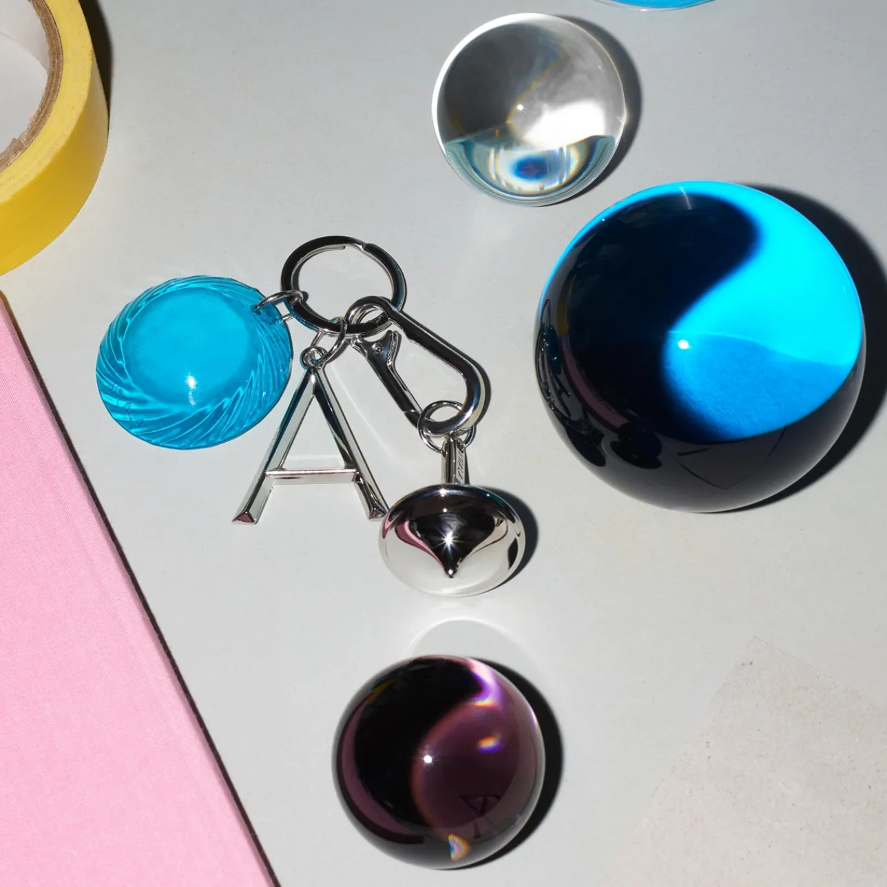 Glasdekoration|Accessoarer*IITTALA Glassfär 8cm stålgrå