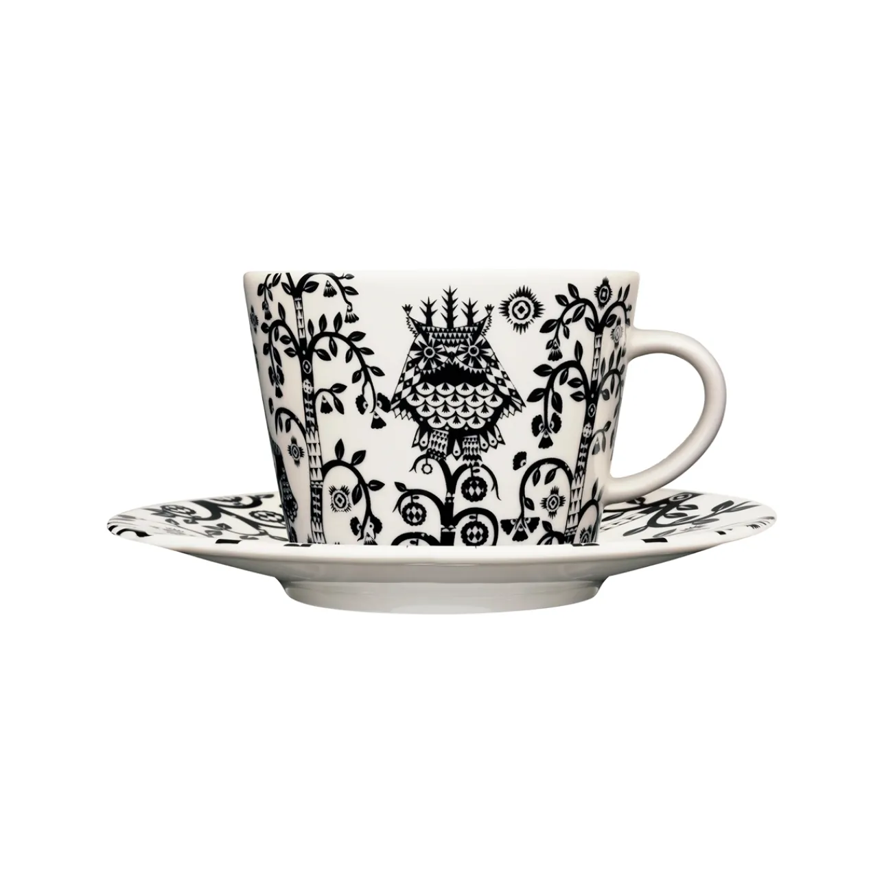 Muggar Och Koppar*IITTALA Kaffe/cappuccinokopp 0,2L & fat 15cm svart