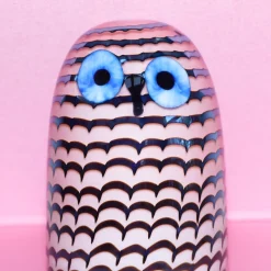 Birds By Toikka|Konstföremål*IITTALA Liten uggla 75x105mm Laxrosa