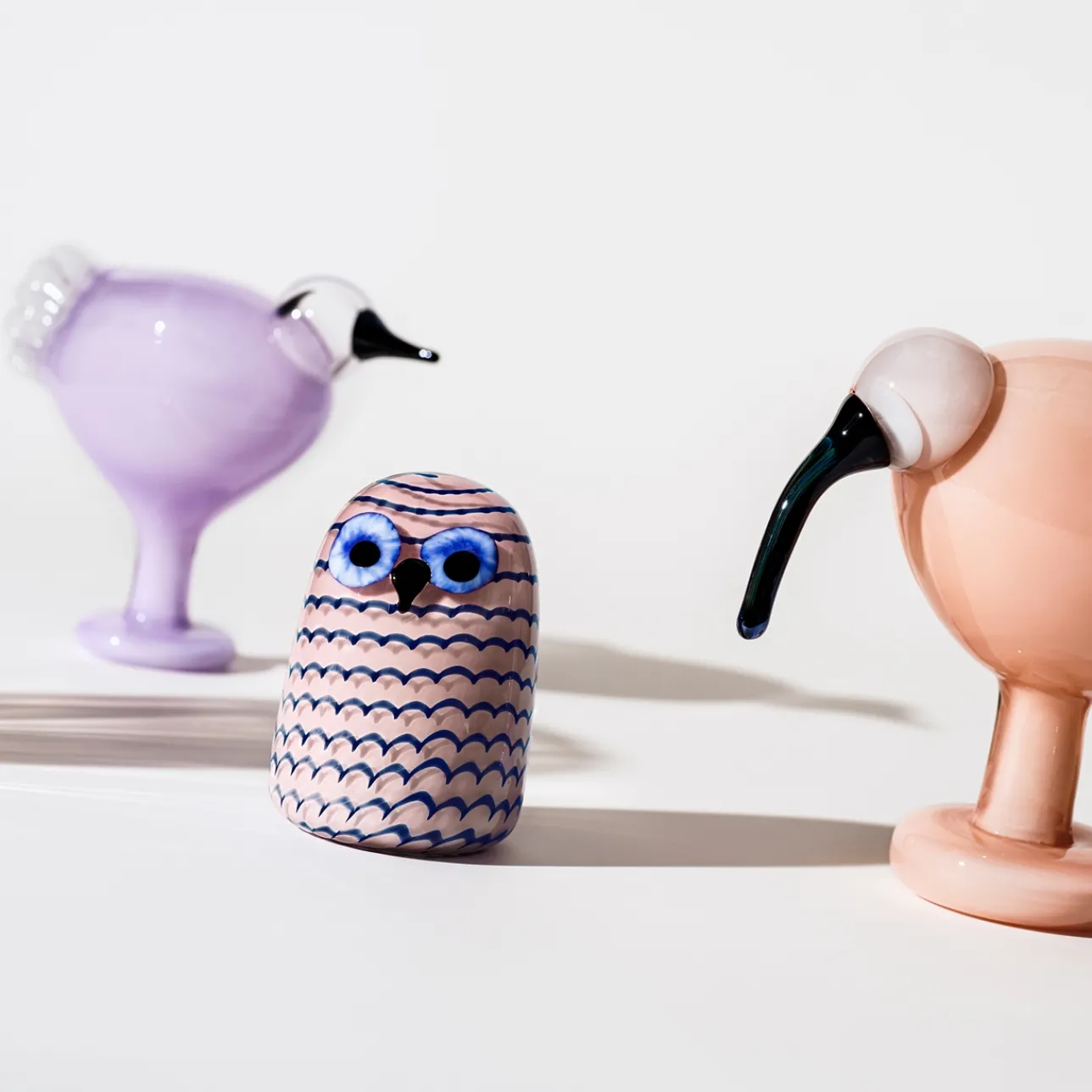 Birds By Toikka|Konstföremål*IITTALA Liten uggla 75x105mm Ljus lila