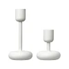 Ljusstakar*IITTALA Ljusstake vitbig and small