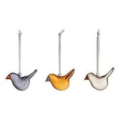 Glasdekoration*IITTALA Mini glasfågel 3set Mix