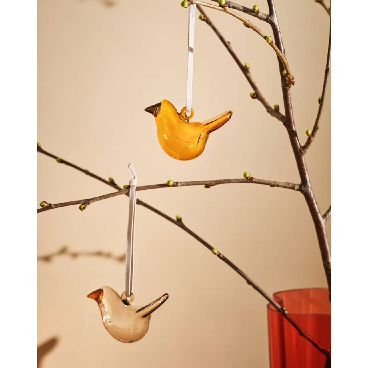 Glasdekoration*IITTALA Mini glasfågel 3set Mix