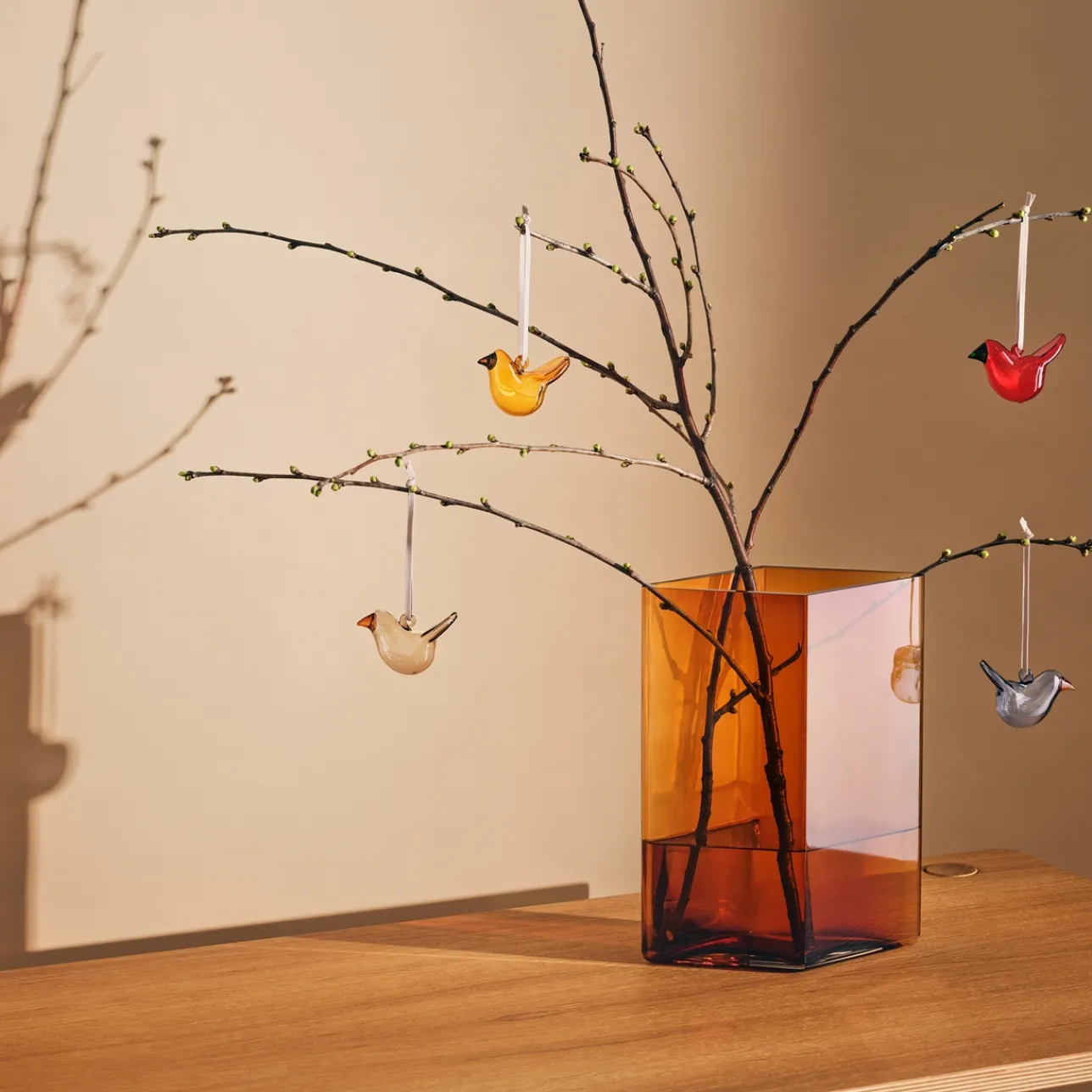 Glasdekoration*IITTALA Mini glasfågel 3set Mix