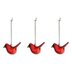 Glasdekoration*IITTALA Mini glasfågel röd 3st Röd