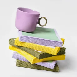 Kökstextilier*IITTALA Pappersservett 33x33cm Mint-lila