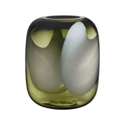 Konstföremål*IITTALA Vas 200mm moss grön/opal