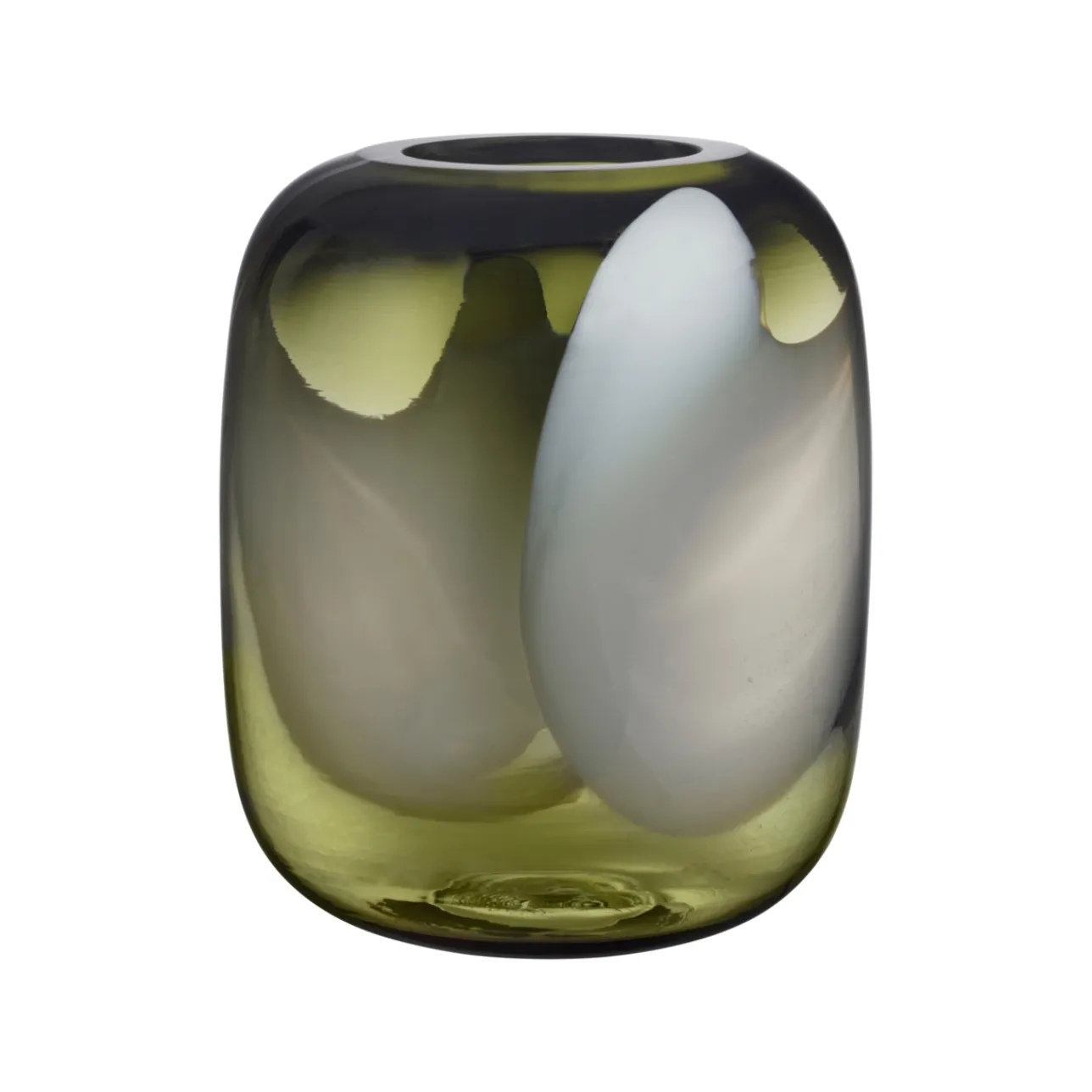 Konstföremål*IITTALA Vas 200mm moss grön/opal